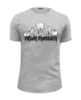 Заказать мужскую футболку в Москве. Футболка базовая Iron Maiden Band от Leichenwagen - готовые дизайны и нанесение принтов.