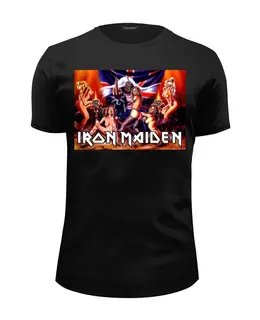 Заказать мужскую футболку в Москве. Футболка базовая Iron Maiden Band от Leichenwagen - готовые дизайны и нанесение принтов.