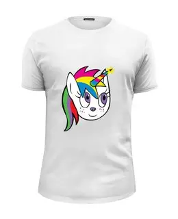 Заказать мужскую футболку в Москве. Футболка базовая Единорог (unicorn) от trugift - готовые дизайны и нанесение принтов.