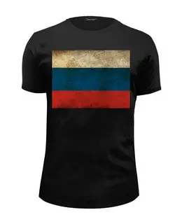 Заказать мужскую футболку в Москве. Футболка базовая Россия от scrat29@yandex.ru - готовые дизайны и нанесение принтов.
