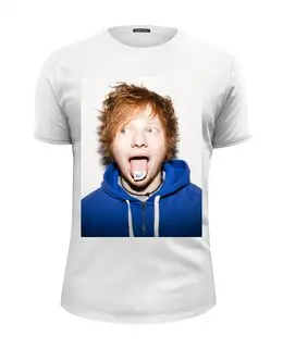 Заказать мужскую футболку в Москве. Футболка базовая Ed Sheeran от Vladec11 - готовые дизайны и нанесение принтов.