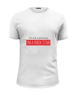 Заказать мужскую футболку в Москве. Футболка базовая Rock star от Ксения Золотухина - готовые дизайны и нанесение принтов.