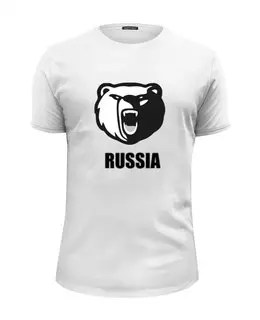 Заказать мужскую футболку в Москве. Футболка базовая Russia от THE_NISE  - готовые дизайны и нанесение принтов.