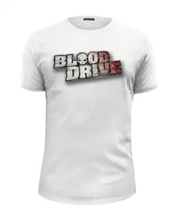 Заказать мужскую футболку в Москве. Футболка базовая Blood Drive от Leichenwagen - готовые дизайны и нанесение принтов.