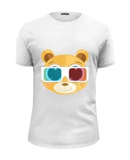 Заказать мужскую футболку в Москве. Футболка базовая Медведь 3д от fanart - готовые дизайны и нанесение принтов.
