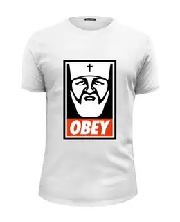 Заказать мужскую футболку в Москве. Футболка базовая Kirill OBEY от LINGAM ART | lingam.ord@gmail.com - готовые дизайны и нанесение принтов.