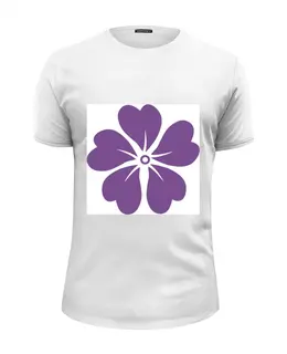 Заказать мужскую футболку в Москве. Футболка базовая фиолетовая лилия от nikol - готовые дизайны и нанесение принтов.
