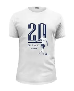 Заказать мужскую футболку в Москве. Футболка базовая Делли Алли от fashionsallymagazine@gmail.com - готовые дизайны и нанесение принтов.
