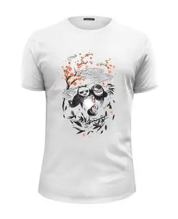 Заказать мужскую футболку в Москве. Футболка базовая Панда (Panda) от trugift - готовые дизайны и нанесение принтов.