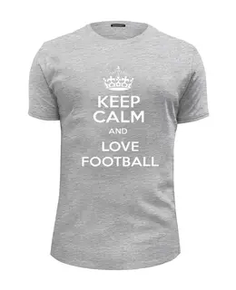 Заказать мужскую футболку в Москве. Футболка базовая Keep Calm от KinoArt - готовые дизайны и нанесение принтов.
