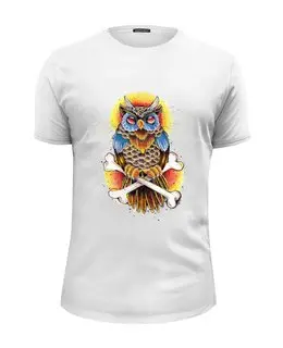 Заказать мужскую футболку в Москве. Футболка базовая Mysterious Owl от priceless - готовые дизайны и нанесение принтов.