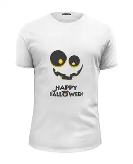 Заказать мужскую футболку в Москве. Футболка базовая Happy Halloween от vphone - готовые дизайны и нанесение принтов.