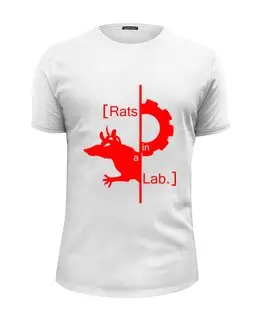 Заказать мужскую футболку в Москве. Футболка базовая Лабораторная крыса от aleks_say - готовые дизайны и нанесение принтов.