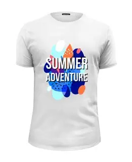 Заказать мужскую футболку в Москве. Футболка базовая Summer от T-shirt print  - готовые дизайны и нанесение принтов.