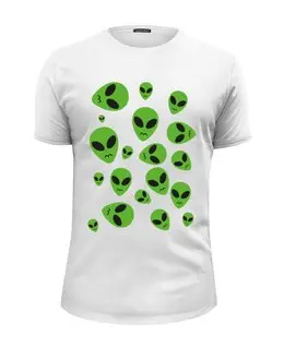 Заказать мужскую футболку в Москве. Футболка базовая Инопланетянин от trugift - готовые дизайны и нанесение принтов.