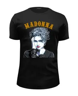 Заказать мужскую футболку в Москве. Футболка базовая Madonna от Leichenwagen - готовые дизайны и нанесение принтов.