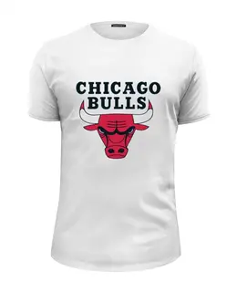 Заказать мужскую футболку в Москве. Футболка базовая Chicago Bulls от Виктор Гришин - готовые дизайны и нанесение принтов.