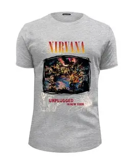 Заказать мужскую футболку в Москве. Футболка базовая Nirvana Unplagged album t-shirt от rancid - готовые дизайны и нанесение принтов.
