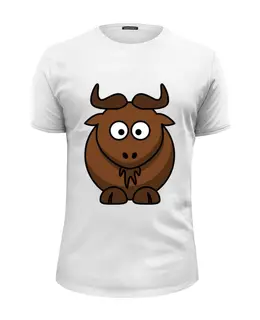 Заказать мужскую футболку в Москве. Футболка базовая коричневый бык от EDJEY  - готовые дизайны и нанесение принтов.