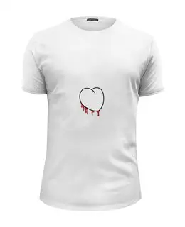 Заказать мужскую футболку в Москве. Футболка базовая Вырезанное сердце 2 от Evgeny Revenko - готовые дизайны и нанесение принтов.