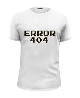 Заказать мужскую футболку в Москве. Футболка базовая Ошибка 404 от MariYang  - готовые дизайны и нанесение принтов.