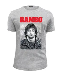 Заказать мужскую футболку в Москве. Футболка базовая Rambo от Leichenwagen - готовые дизайны и нанесение принтов.