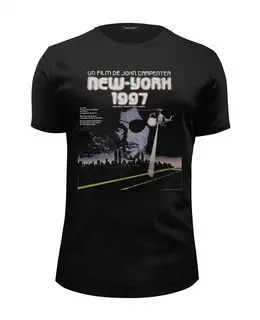 Заказать мужскую футболку в Москве. Футболка базовая Escape from New York / Побег из Нью Йорка от KinoArt - готовые дизайны и нанесение принтов.