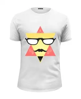 Заказать мужскую футболку в Москве. Футболка базовая  Triangular Face от ZakonVash - готовые дизайны и нанесение принтов.
