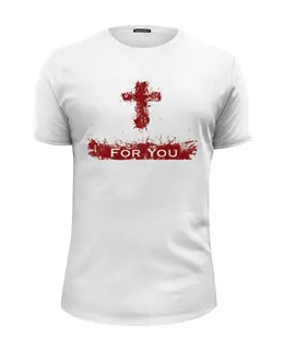 Заказать мужскую футболку в Москве. Футболка базовая Blood Cross от Leichenwagen - готовые дизайны и нанесение принтов.