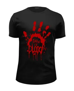 Заказать мужскую футболку в Москве. Футболка базовая Barn of Blood от Leichenwagen - готовые дизайны и нанесение принтов.