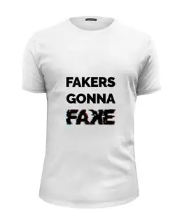 Заказать мужскую футболку в Москве. Футболка базовая Fakers Gonna Fake (Taylor Swift - Shake It Off)  от kamal-creations - готовые дизайны и нанесение принтов.