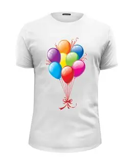 Заказать мужскую футболку в Москве. Футболка базовая Воздушные Шарики от Виктор Гришин - готовые дизайны и нанесение принтов.