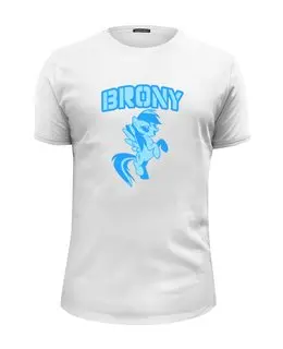 Заказать мужскую футболку в Москве. Футболка базовая BRONY Rainbow Dash от brony.s - готовые дизайны и нанесение принтов.