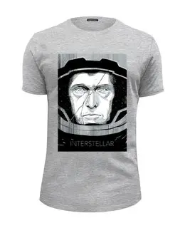 Заказать мужскую футболку в Москве. Футболка базовая Интерстеллар (Interstellar) от trugift - готовые дизайны и нанесение принтов.