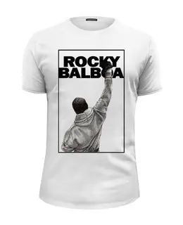 Заказать мужскую футболку в Москве. Футболка базовая Rocky Balboa от Leichenwagen - готовые дизайны и нанесение принтов.