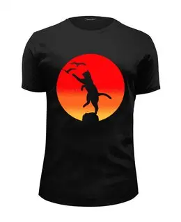 Заказать мужскую футболку в Москве. Футболка базовая ✶ The Karate Cat ✶ от balden - готовые дизайны и нанесение принтов.