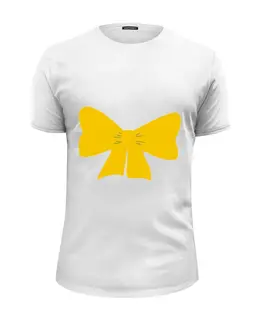 Заказать мужскую футболку в Москве. Футболка базовая желтый бант от nikol - готовые дизайны и нанесение принтов.