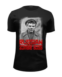 Заказать мужскую футболку в Москве. Футболка базовая Lenin Russian Zombie Boss от Leichenwagen - готовые дизайны и нанесение принтов.