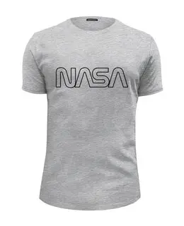 Заказать мужскую футболку в Москве. Футболка базовая National Aeronautics and Space Administration от balden - готовые дизайны и нанесение принтов.