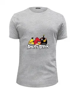 Заказать мужскую футболку в Москве. Футболка базовая Angry birds  от ПРИНТЫ ПЕЧАТЬ  - готовые дизайны и нанесение принтов.