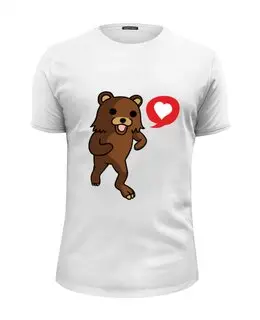 Заказать мужскую футболку в Москве. Футболка базовая pedobear loves you от Мурад Мокран - готовые дизайны и нанесение принтов.