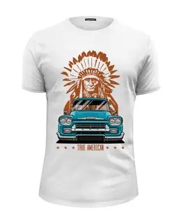 Заказать мужскую футболку в Москве. Футболка базовая Chevy Apache Pickup Truck от Oleg Markaryan - готовые дизайны и нанесение принтов.