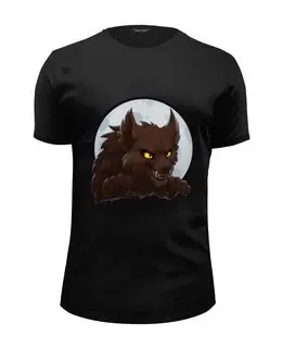 Заказать мужскую футболку в Москве. Футболка базовая Werewolf от rinkusu - готовые дизайны и нанесение принтов.