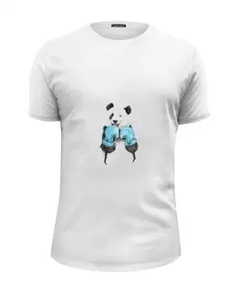 Заказать мужскую футболку в Москве. Футболка базовая Панда боксер от Антонио Венце - готовые дизайны и нанесение принтов.