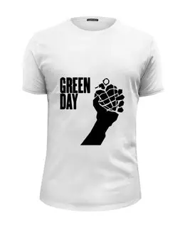 Заказать мужскую футболку в Москве. Футболка базовая Green Day от BURNSHIRTS - готовые дизайны и нанесение принтов.