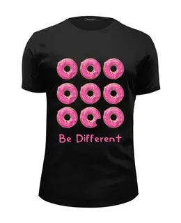 Заказать мужскую футболку в Москве. Футболка базовая Пончики от fanart - готовые дизайны и нанесение принтов.