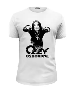 Заказать мужскую футболку в Москве. Футболка базовая Ozzy Osbourne от Leichenwagen - готовые дизайны и нанесение принтов.