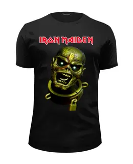 Заказать мужскую футболку в Москве. Футболка базовая Iron Maiden Band от Leichenwagen - готовые дизайны и нанесение принтов.