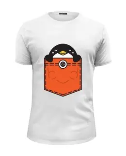 Заказать мужскую футболку в Москве. Футболка базовая Пингвин от fanart - готовые дизайны и нанесение принтов.