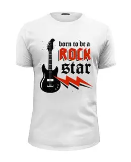 Заказать мужскую футболку в Москве. Футболка базовая ROCK STAR  от T-shirt print  - готовые дизайны и нанесение принтов.